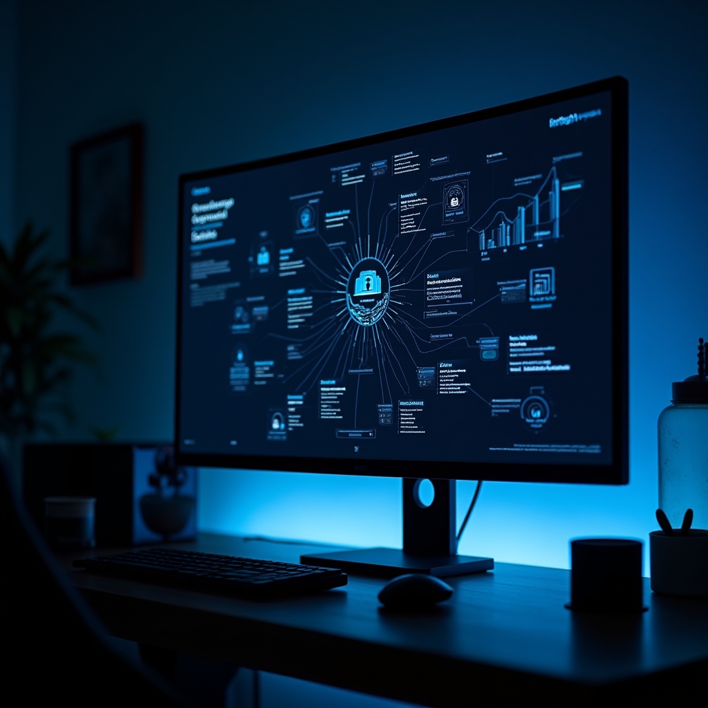 Diagram of Argentine financial system concepts displayed on a screen