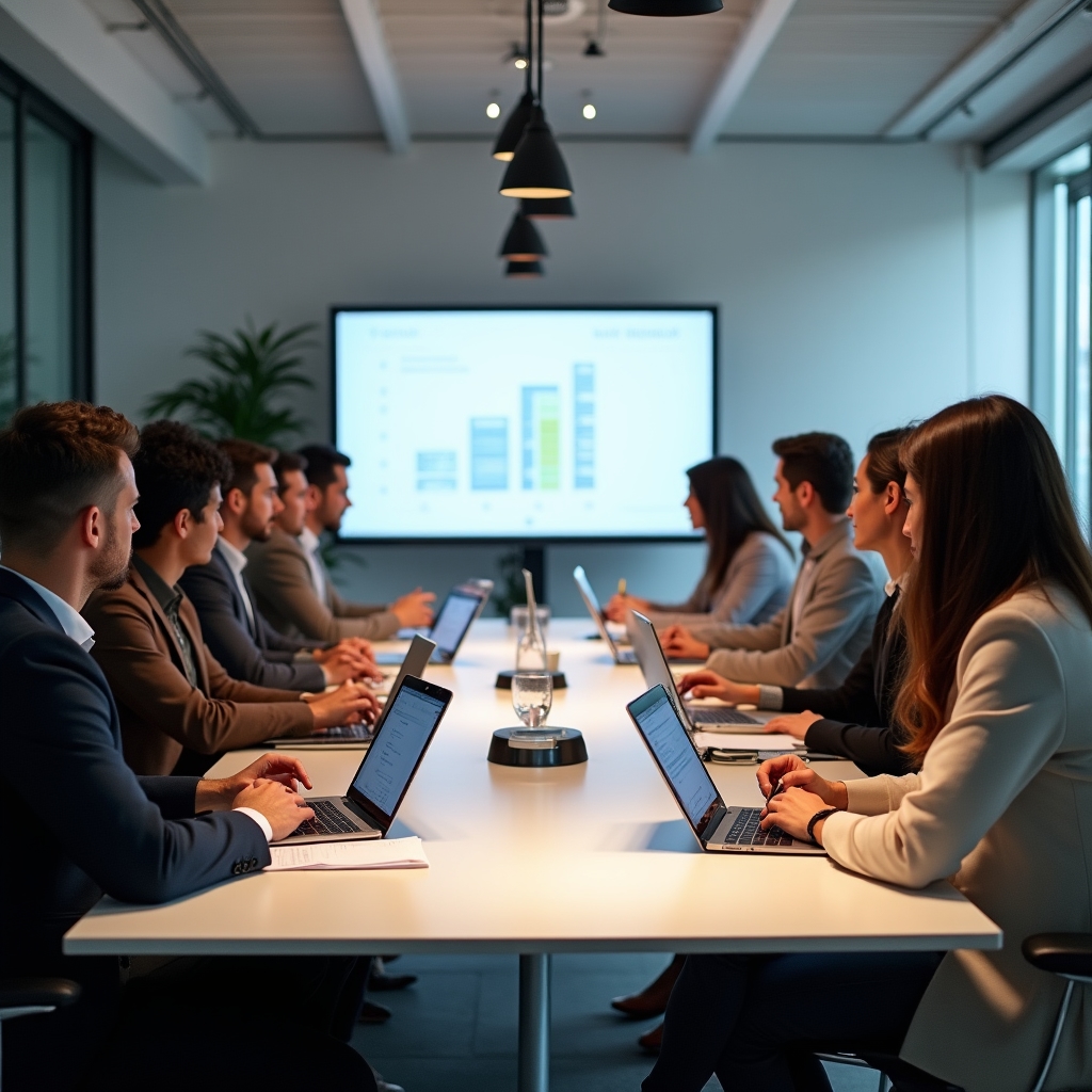 Corporate team participating in a financial education workshop