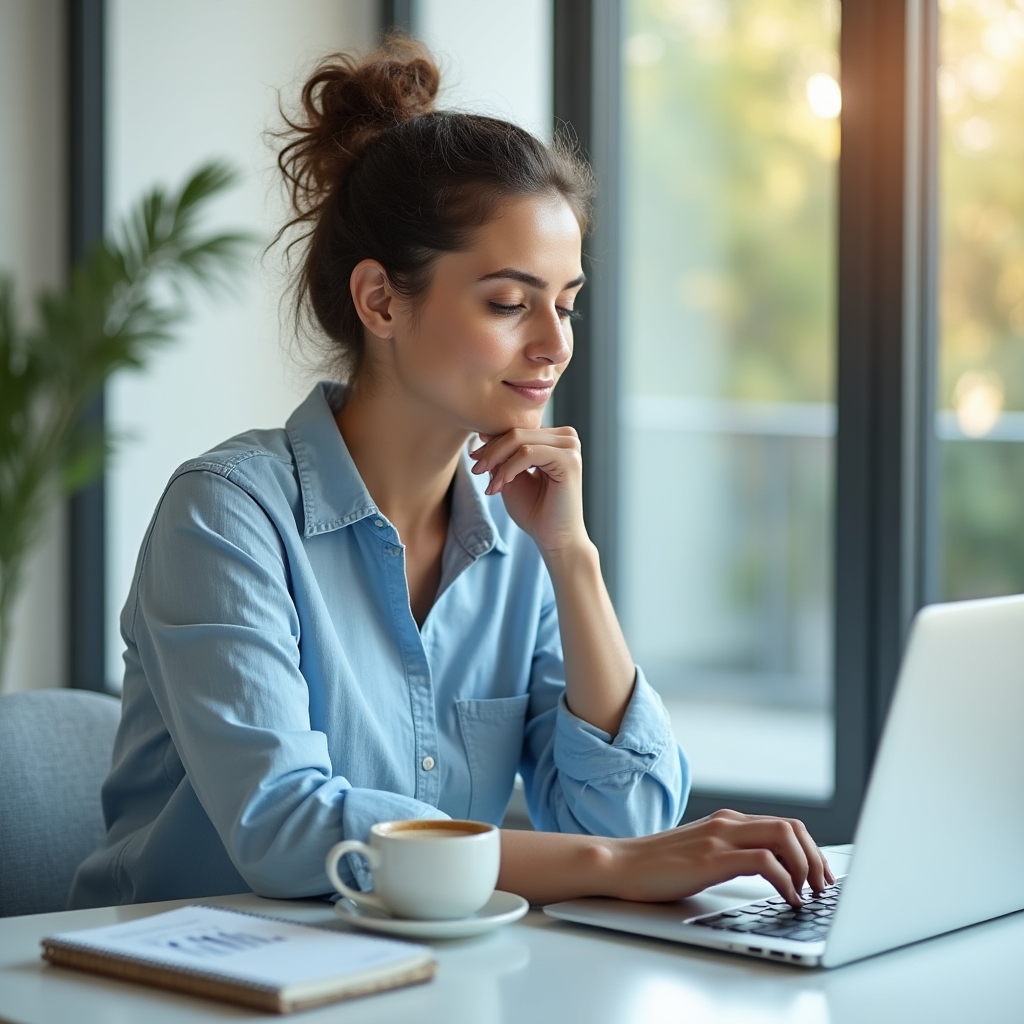 Person studying financial concepts on a laptop in Argentina